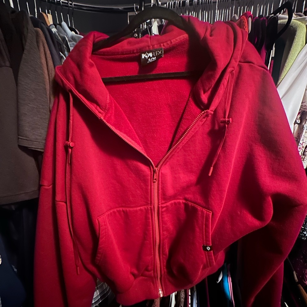 POPFLEX Zip Cloud Hoodie - Crimson S/M